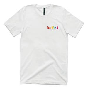 Womens Graphic Tees Slogan T shirt Embroidered Shirt Be Kind Alphabet Bags image 6