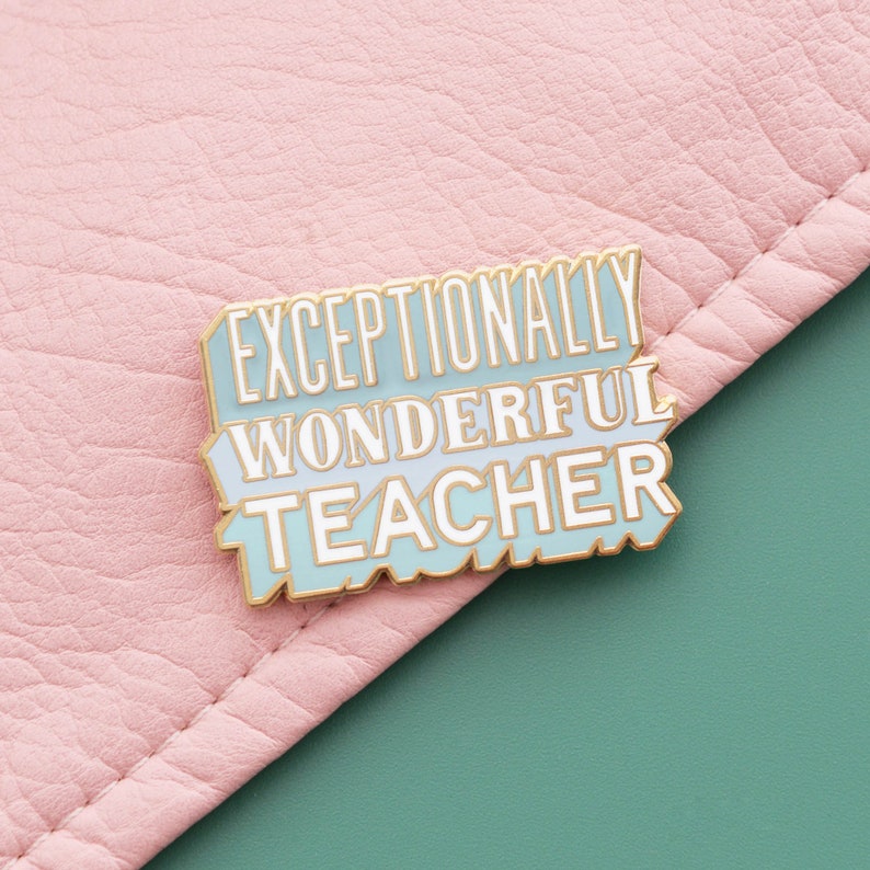 Uitzonderlijk prachtige leraar pin leraar pin cadeau voor leraar emaille pin flair revers pin leraar dank u pin badge afbeelding 2