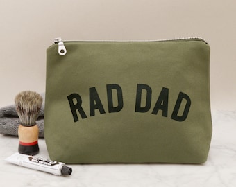 Rad Dad Wash Bag - Dad Cosmetics Bag - Gift For Dad - Gift From Daughter - Mens Shaving Bags - Father's Day Gift - Unique Dad Gift