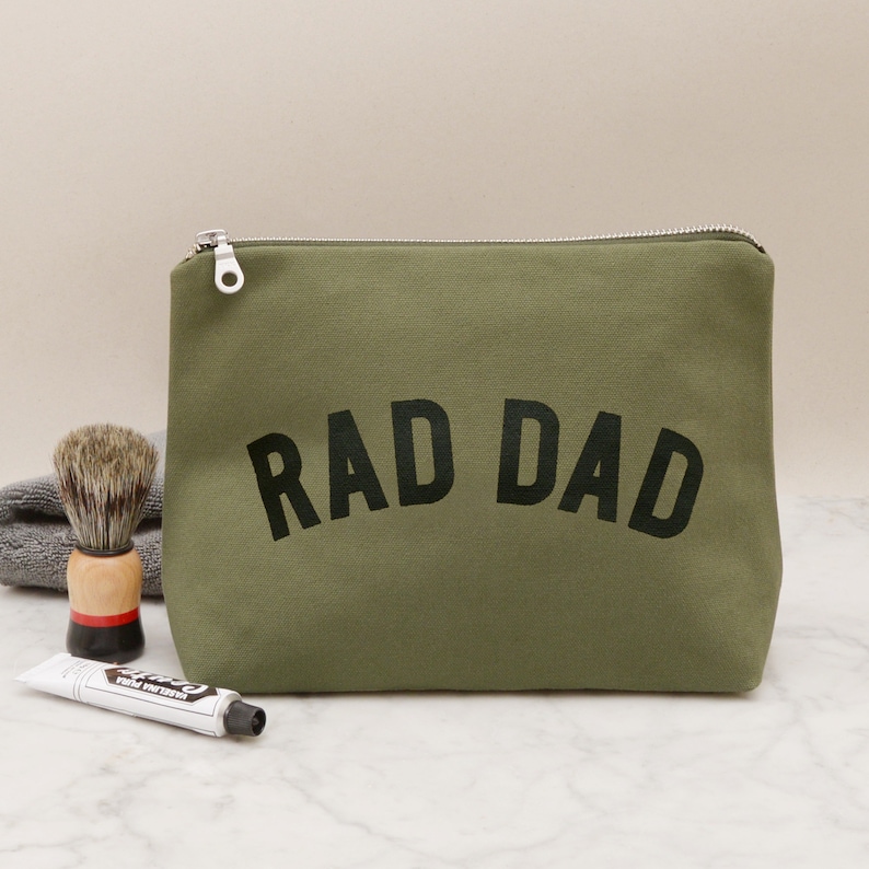 Rad Dad Wash Bag Dad Cosmetics Bag Gift For Dad Gift From Daughter Mens Shaving Bags Father's Day Gift Unique Dad Gift image 1