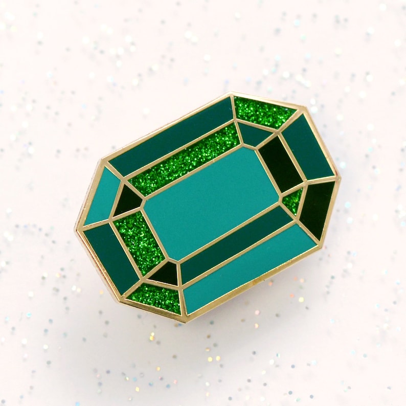 SECONDS Birthstone Pin Birthday Badge Gemstone Pin Hard Enamel Pin Enamel Pin Flair Birthday Token Gift Pin Badge image 6