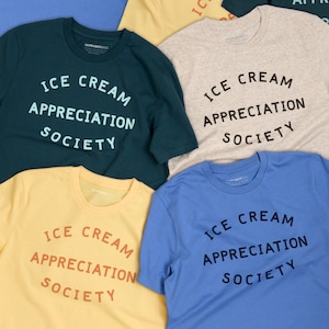Ice Cream Appreciation Society T-shirt - Unisex Slogan Tee - Graphic Tee - Women&#39;s Slogan T-Shirt - Ice cream lovers Gift - Mens t-shirt NEW