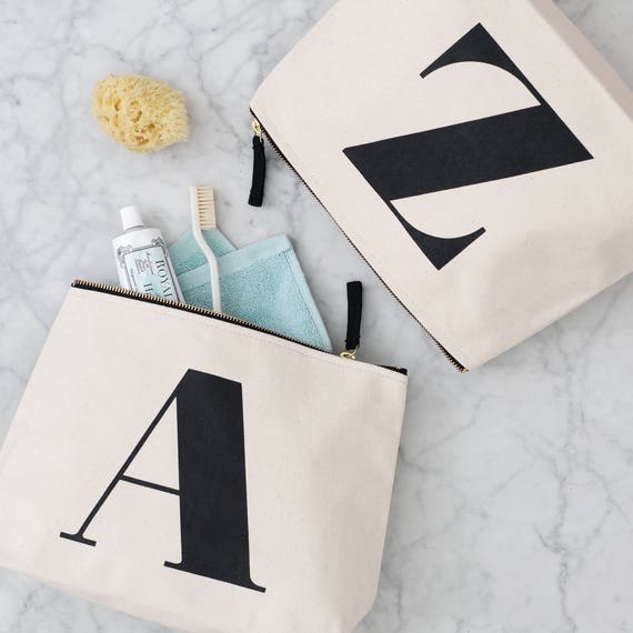 Toiletry Bag Letter Wash Bag Personalised Cosmetics Bag Toiletry Bag for  Her Travel Makeup Bag Initial Washbag Alphabet Bags - Etsy