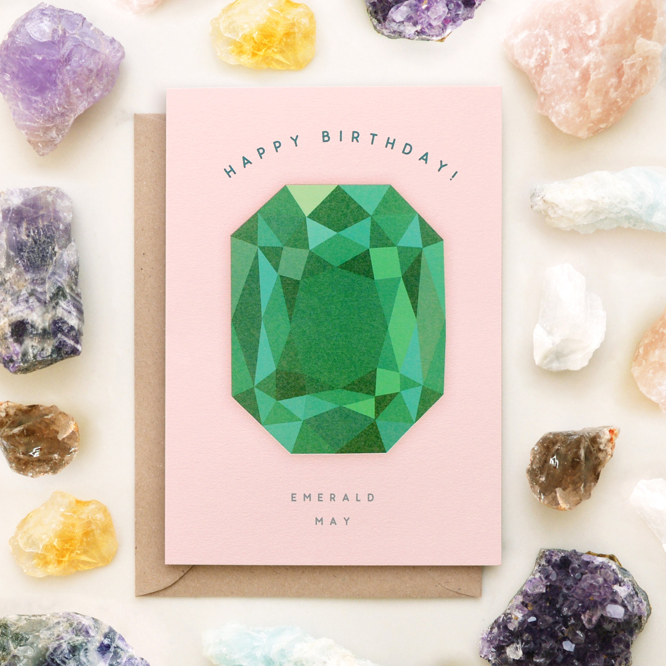 May Birthstone Birthday Card Emerald Birthday Card - Etsy