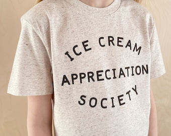 Ice Cream Appreciation Society Kids T-Shirt - Cookies - Slogan T Shirt - Vacation tee - Girls T-Shirt - Boys T-Shirt - Summer Kid's tee