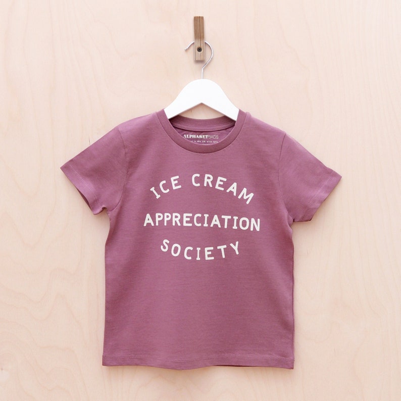 Ice Cream Appreciation Society Kids T-Shirt Berry Funny Slogan T Shirt Vacation tee Girls T-Shirt Boys T-Shirt Summer Kid's tee image 3