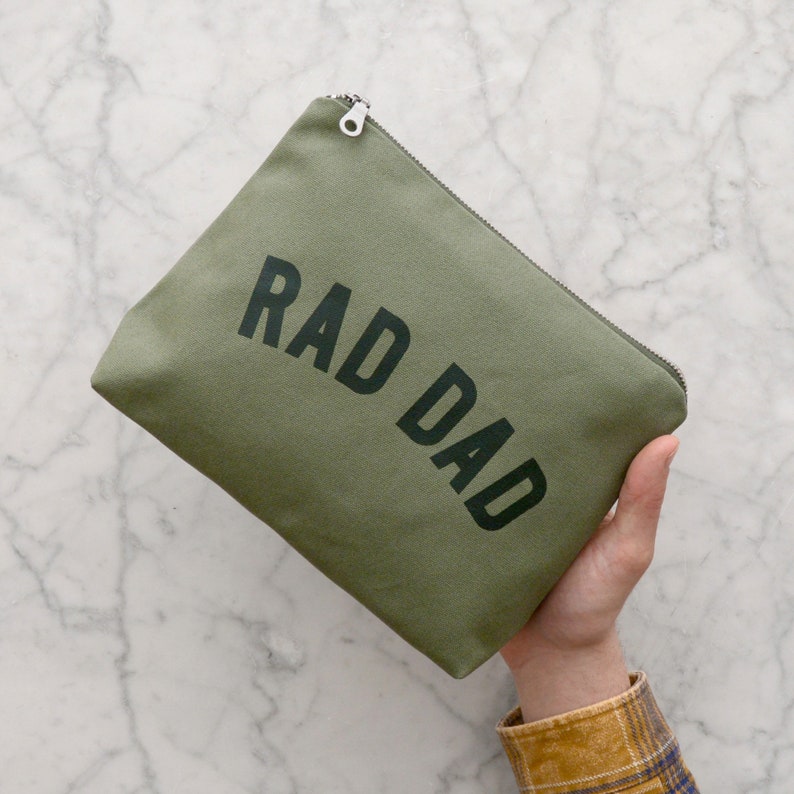 Rad Dad Wash Bag Dad Cosmetics Bag Gift For Dad Gift From Daughter Mens Shaving Bags Father's Day Gift Unique Dad Gift image 3