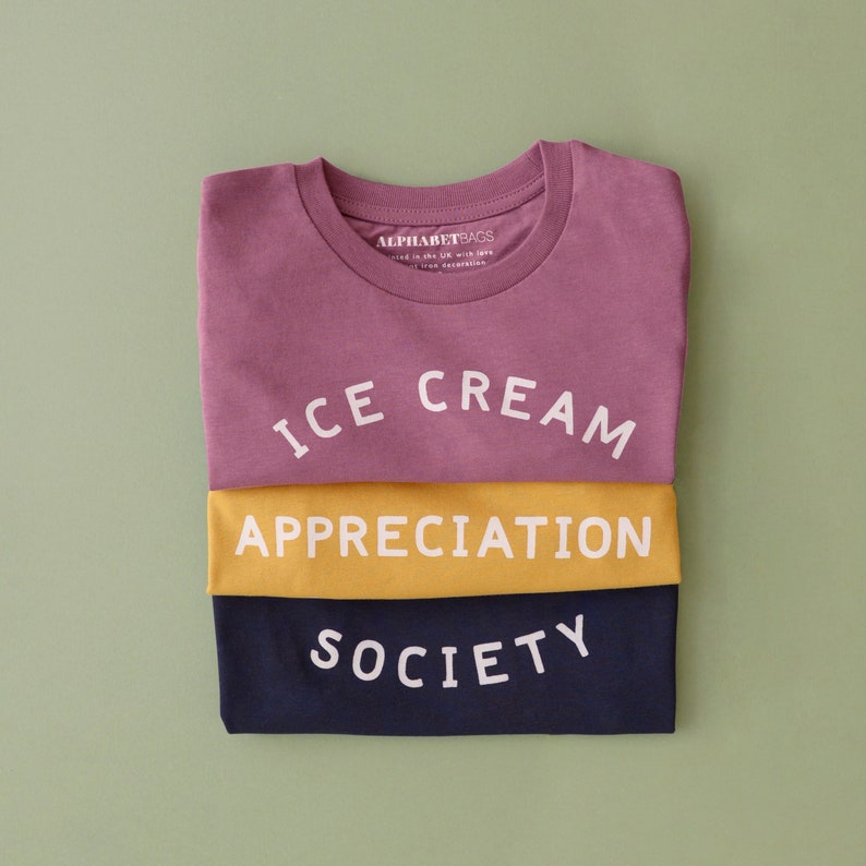 Ice Cream Appreciation Society Kids T-Shirt Berry Funny Slogan T Shirt Vacation tee Girls T-Shirt Boys T-Shirt Summer Kid's tee image 4