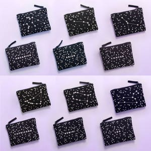Astrology Gifts Constellation Bag Star Sign Birthday Gift Zodiac Sign Gifts Zodiac Bag Zodiac Canvas Pouch Alphabet Bags image 4