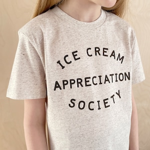 Ice Cream Appreciation Society T-shirt pour enfants T-shirt d'été T-shirt de vacances T-shirt pour fille T-shirt pour garçon Amateur de crème glacée T-shirt pour enfant NOUVEAU Cookies & Cream