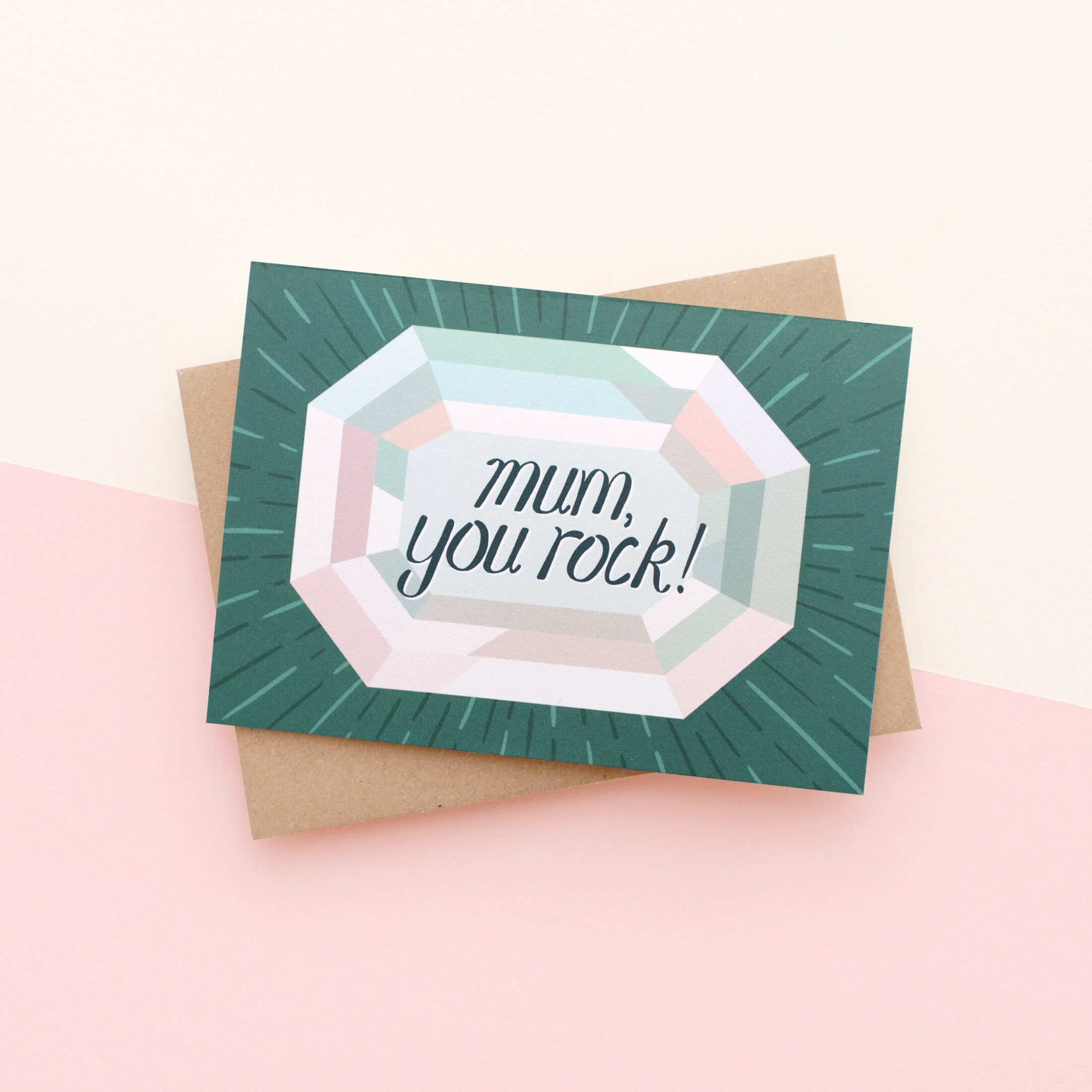 Mum You Rock Greeting Card Mother's Day Card Mum - Etsy