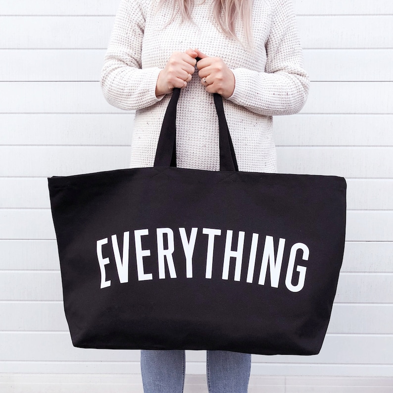 Everything Really Big Bag Weekender Bag Giant Canvas Etsy
