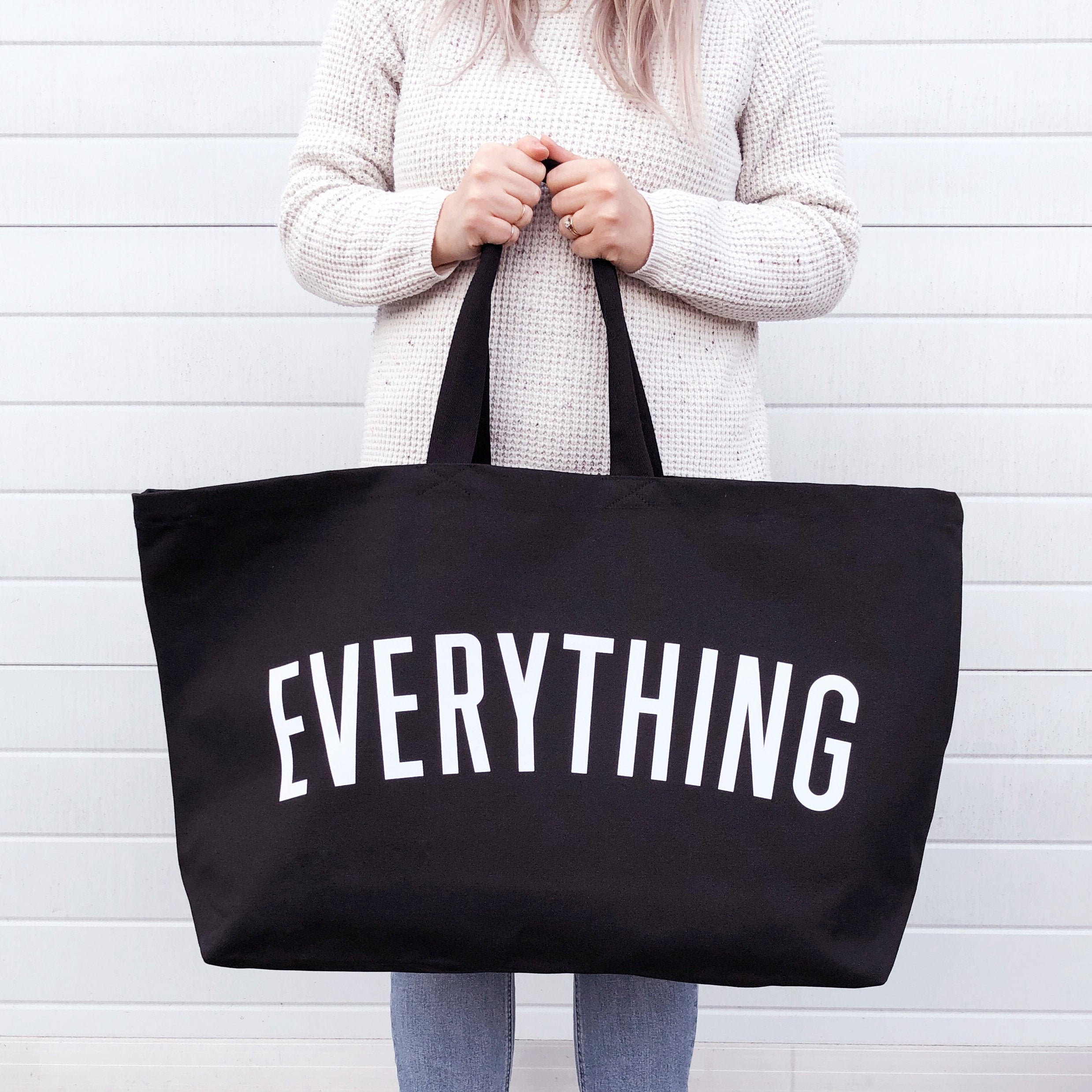 Extra Large Canvas Tote Bag | Everything Really Big Bag