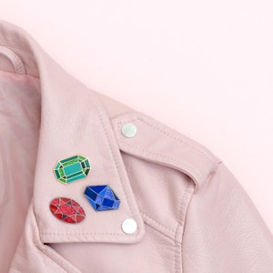 Sapphire Birthstone Hard Enamel Pin | September Birthday Gem Lapel Pin ...