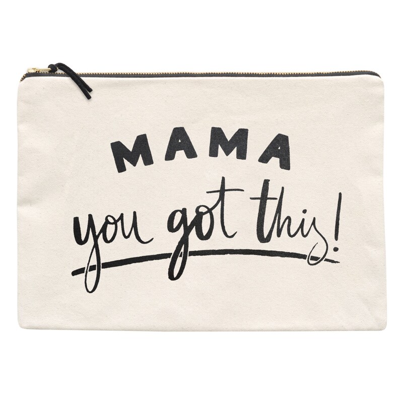 Travel Pouch For Mums Gift For New Mum Nappy Wallet Mama You Got This Large Canvas Zip Pouch Gift for mum Mother's Day Gift image 5