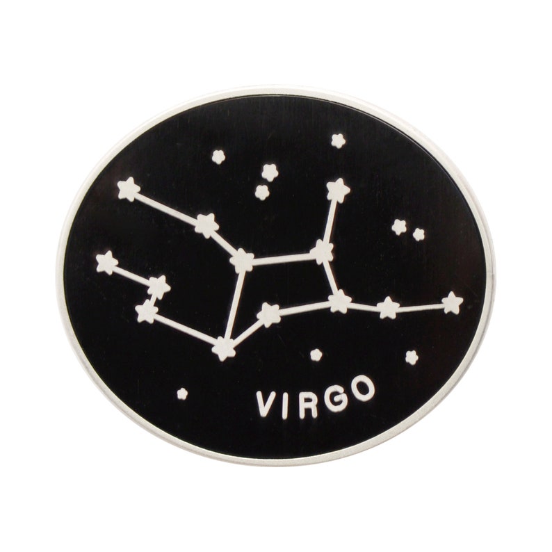 Virgo Pin Zodiac Pin Constellation Enamel Pin Hard Enamel Pin Enamel Pin Pins Flair Birthday Pin Badge Pin Badge image 5