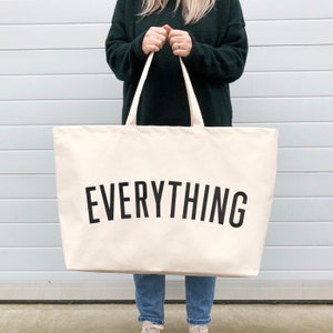 Everything Really Big Bag Weekender Bag Giant Canvas Grocery Bag Maxi Shopper Bag Oversized Bag Extra Large Canvas Bag image 6