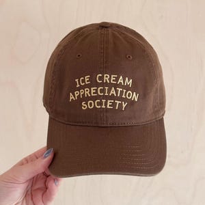 Ice Cream Appreciation Society Cotton Baseball Cap | Embroidered Dad Hat | Ice Cream Lover Gift image 7