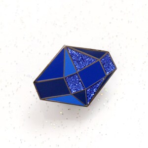 Sapphire Birthstone Hard Enamel Pin | September Birthday Gem Lapel Pin ...