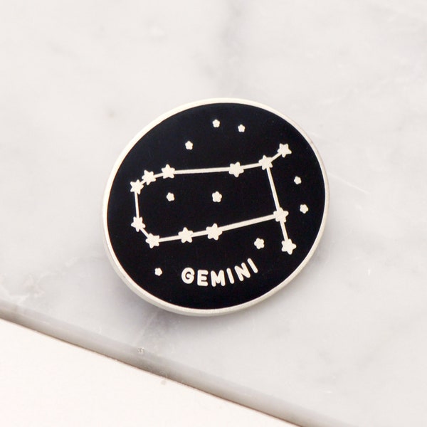 Gemini Pin - Zodiac Pin - Constellation Enamel Pin - Hard Enamel Pin - Enamel Pin Set  - Pins - Flair - Birthday Pin Badge - Pin Badge