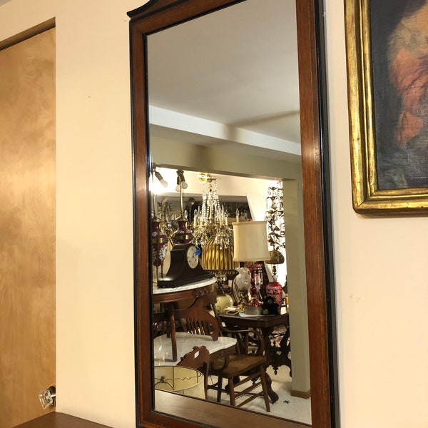 Vintage Federal Style Walnut Frame Wall Mirror