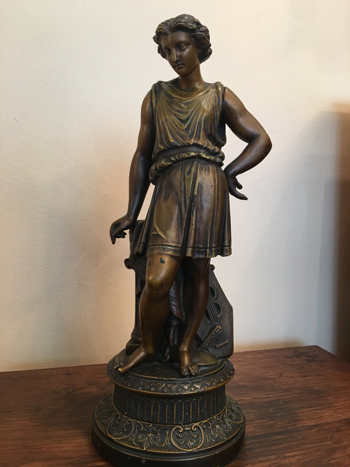 Antique Spelter Bronze Figurine image 0