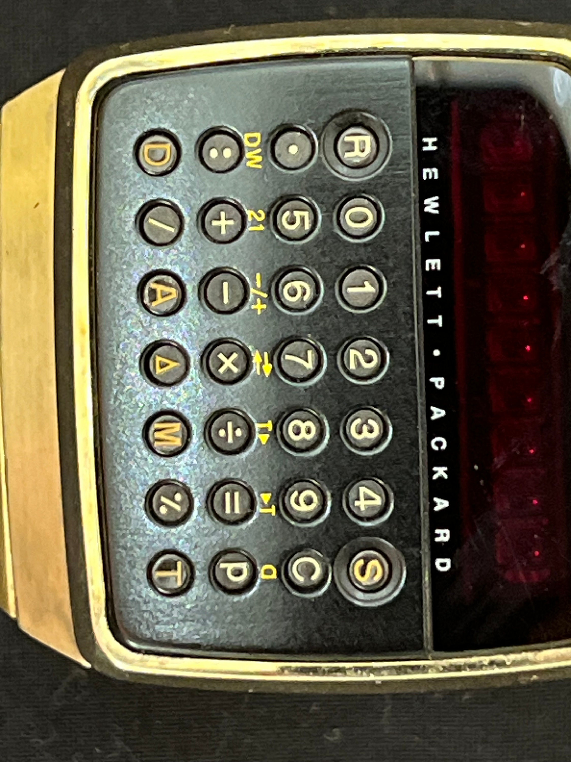 Hewlett Packard HP 01 Led 1977 Digital Gold Plated Calculator Mens Watch Etsy Canada