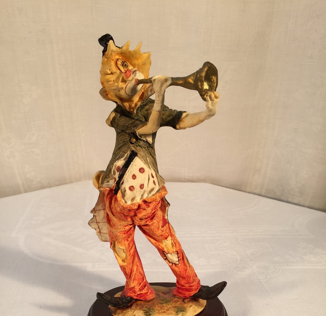 Vintage Hobo Clown Playing Trumpet Etsy