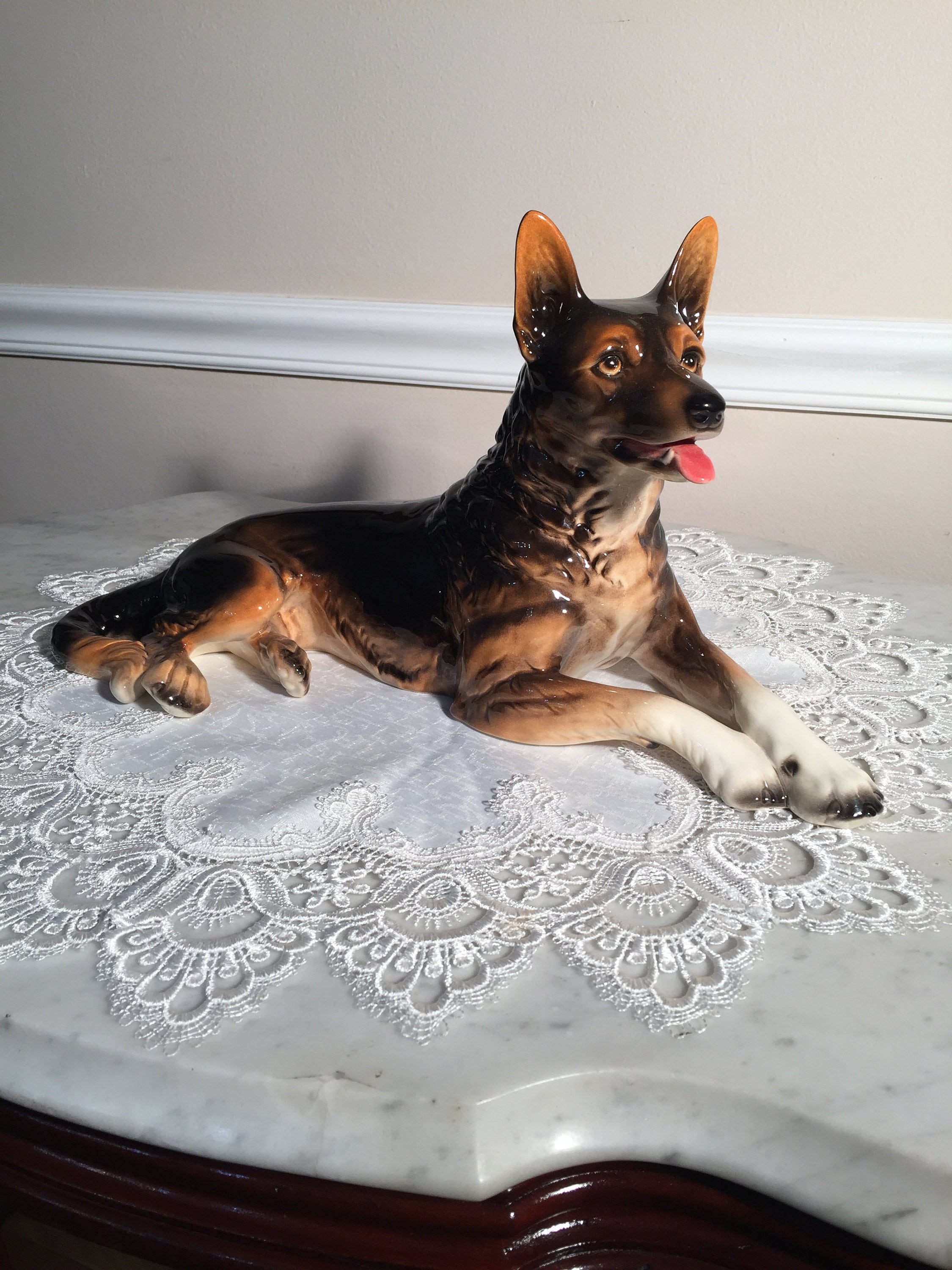 Goebel W Germany Large German Shepherd Dog Porcelain Etsy