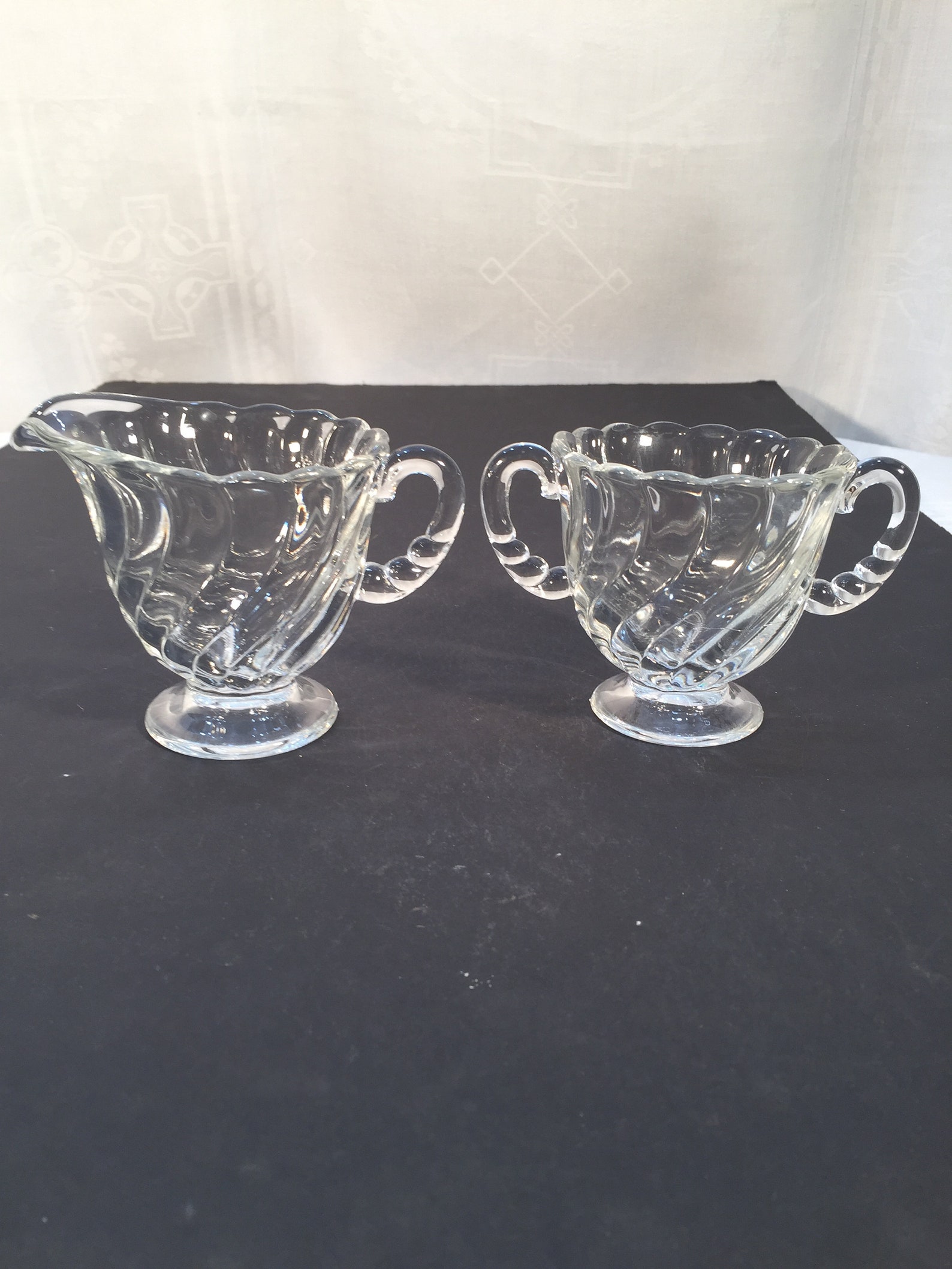 Vintage Fostoria Colony Elegant Glassware Creamer and Sugar Etsy Sweden