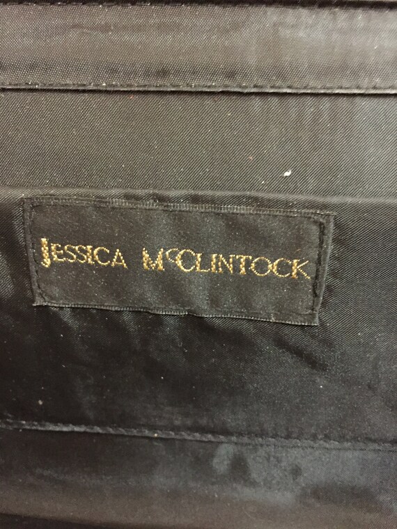 Jessica McClintock Black Envelope Clutch Evening … - image 3