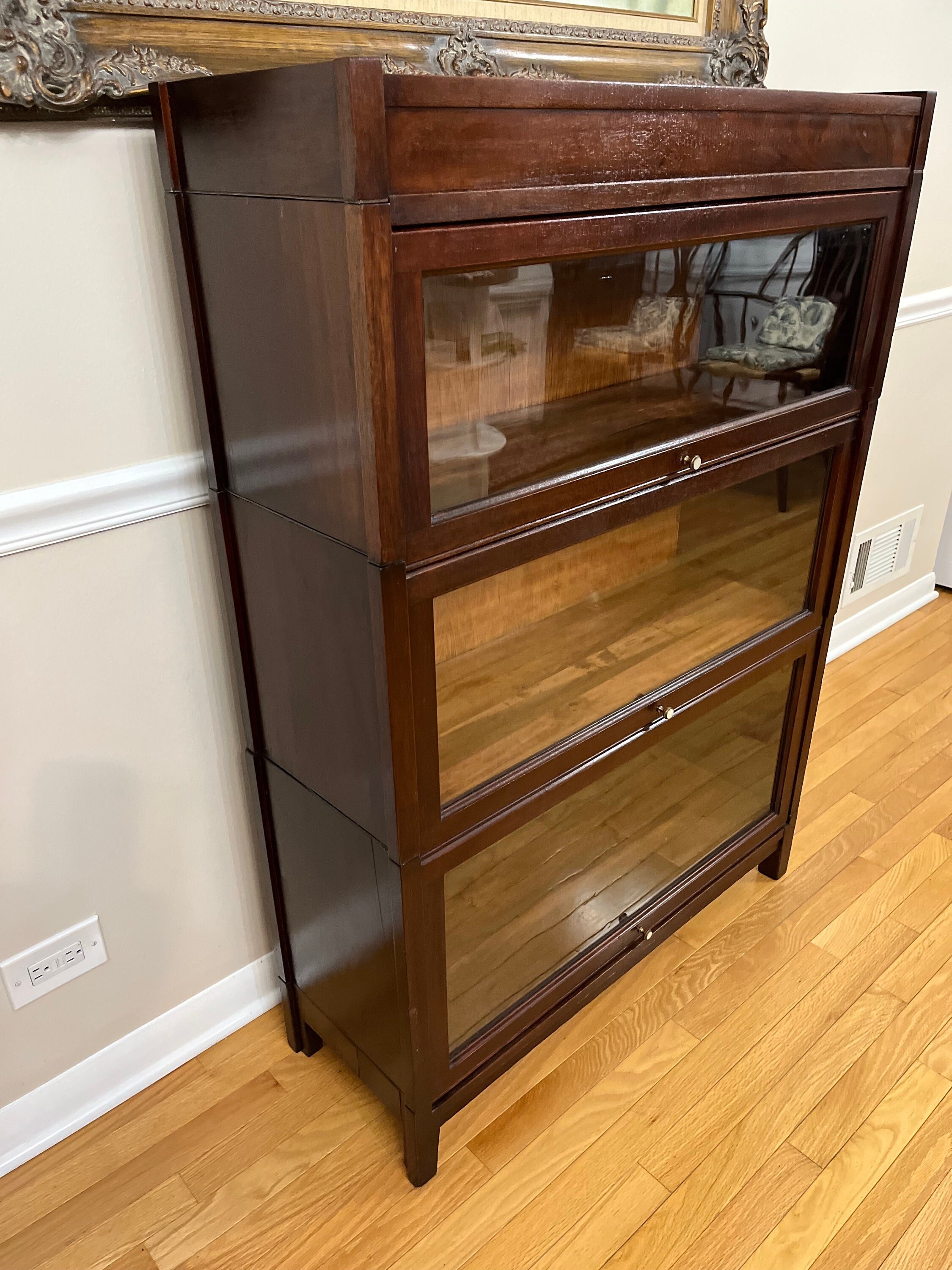Antique Mahogany Three Stack Barrister Bookcase From 1910s Etsy UK