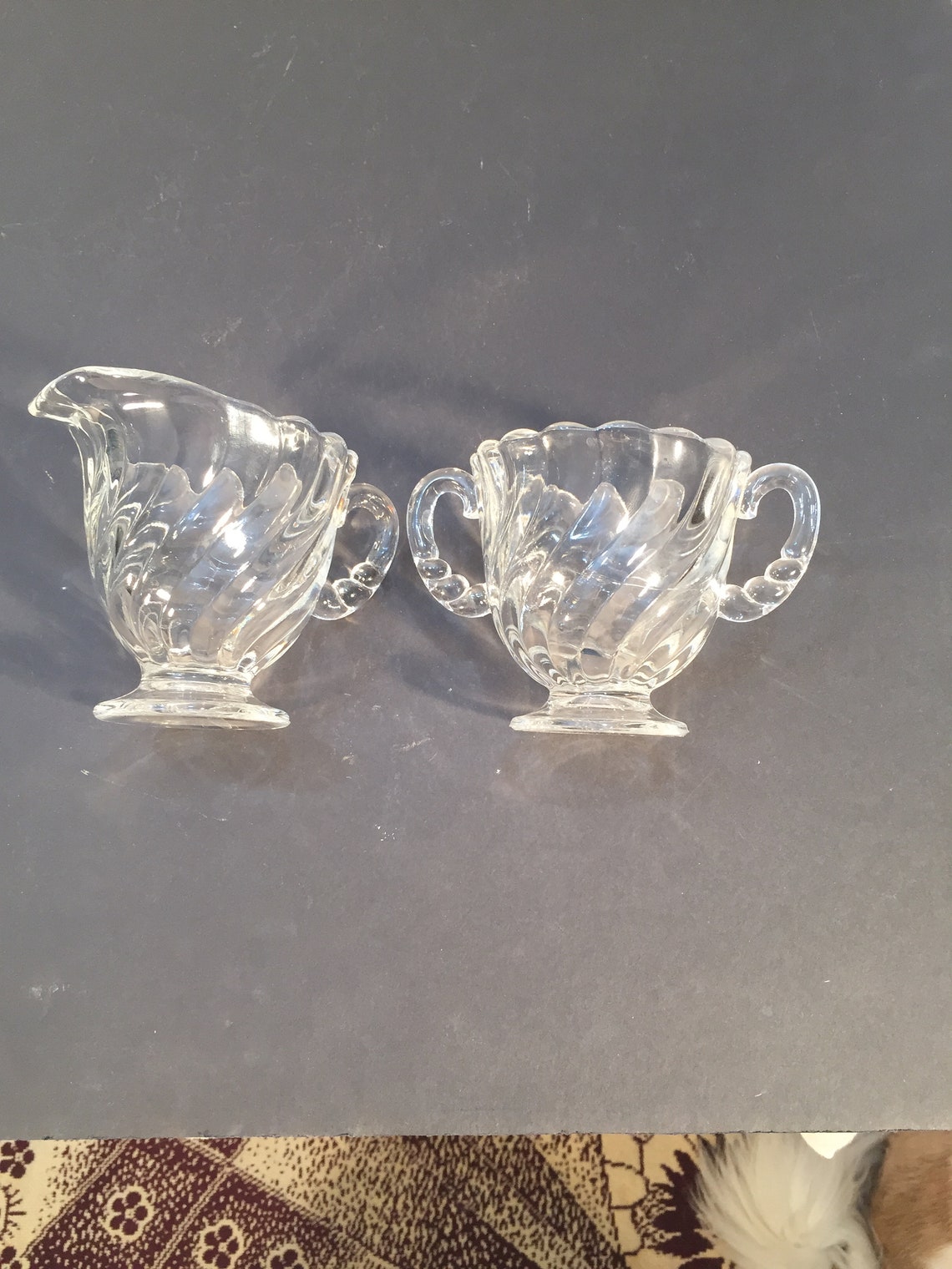 Vintage Fostoria Colony Elegant Glassware Creamer and Sugar Etsy Sweden