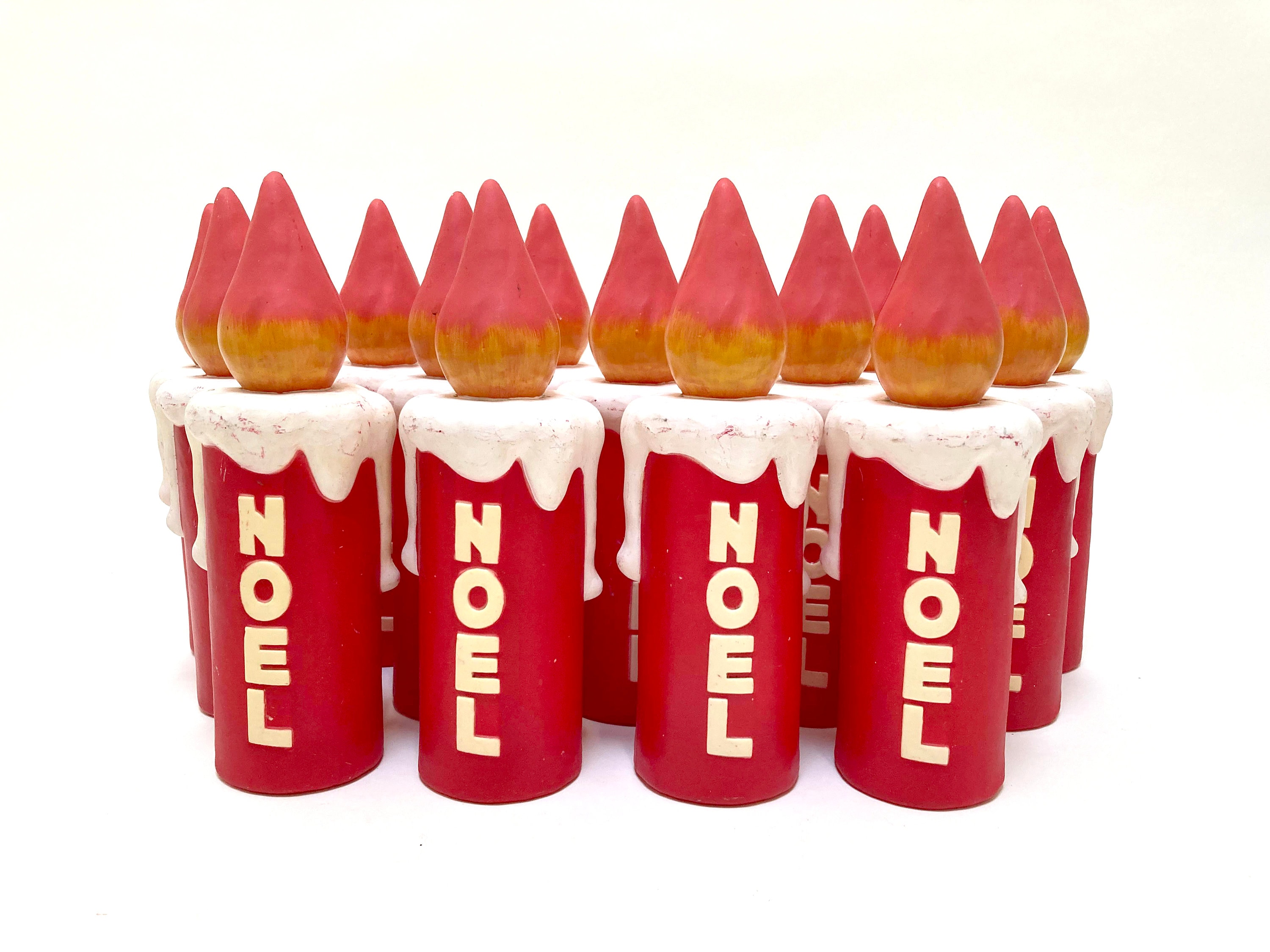 Vintage Blow Mold Noel Candles - Etsy