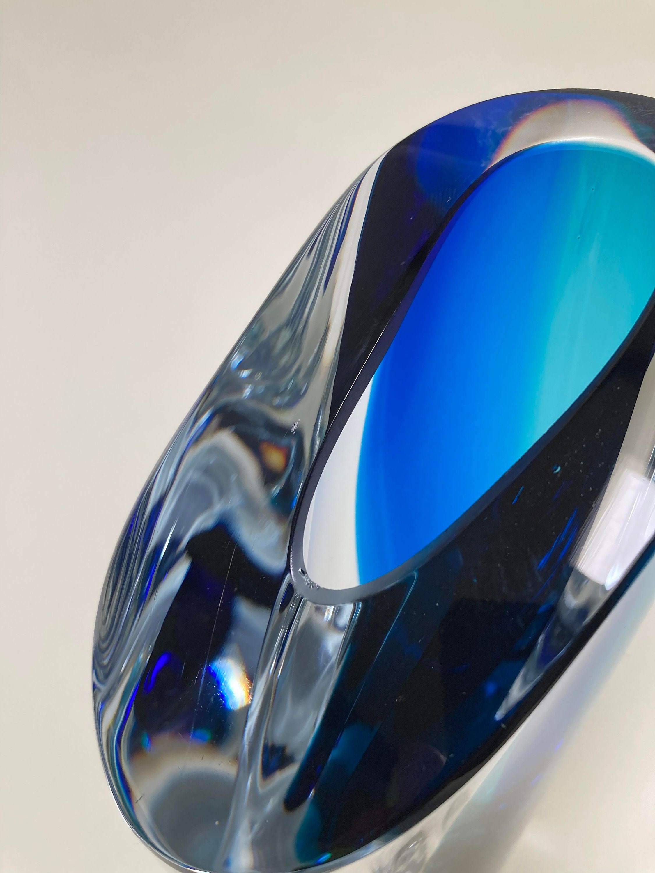 Vintage Kosta Boda Crystal Vase: Signed Göran Wärff 