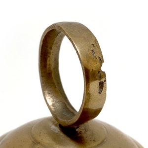 vintage solid brass Sarna bell with etched design, India image 7