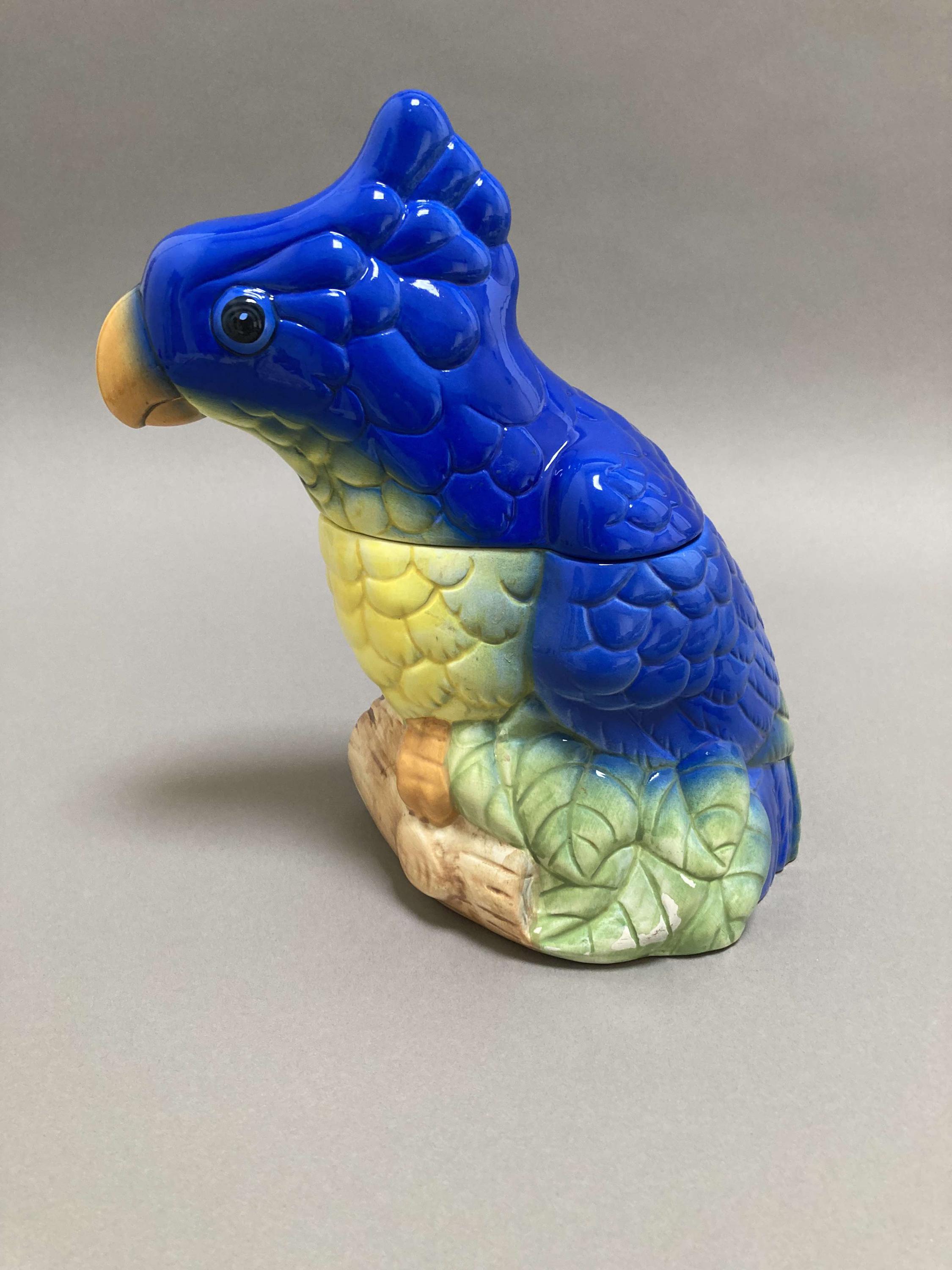 Rare Vintage Parrot Cookie Jar: Tropical Ceramic Bird Decor - Etsy