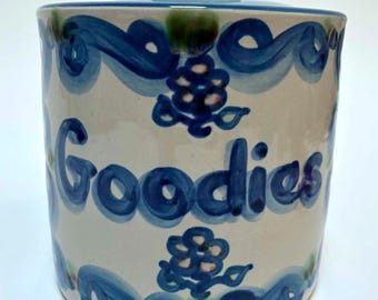 M. A. Hadley Goodies Cookie Jar with Original Lid Fill Me Up Hand Painted