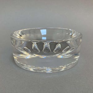 RARE! vintage 1960s Orrefors clear glass bubble dish, Sven Palmqvist design, Sweden