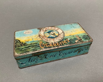antique Players Navy Cut cigarette tin
