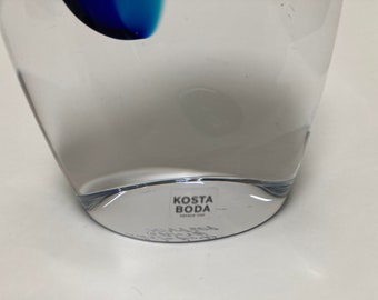 Vintage Kosta Boda Crystal Vase: Signed Göran Wärff 