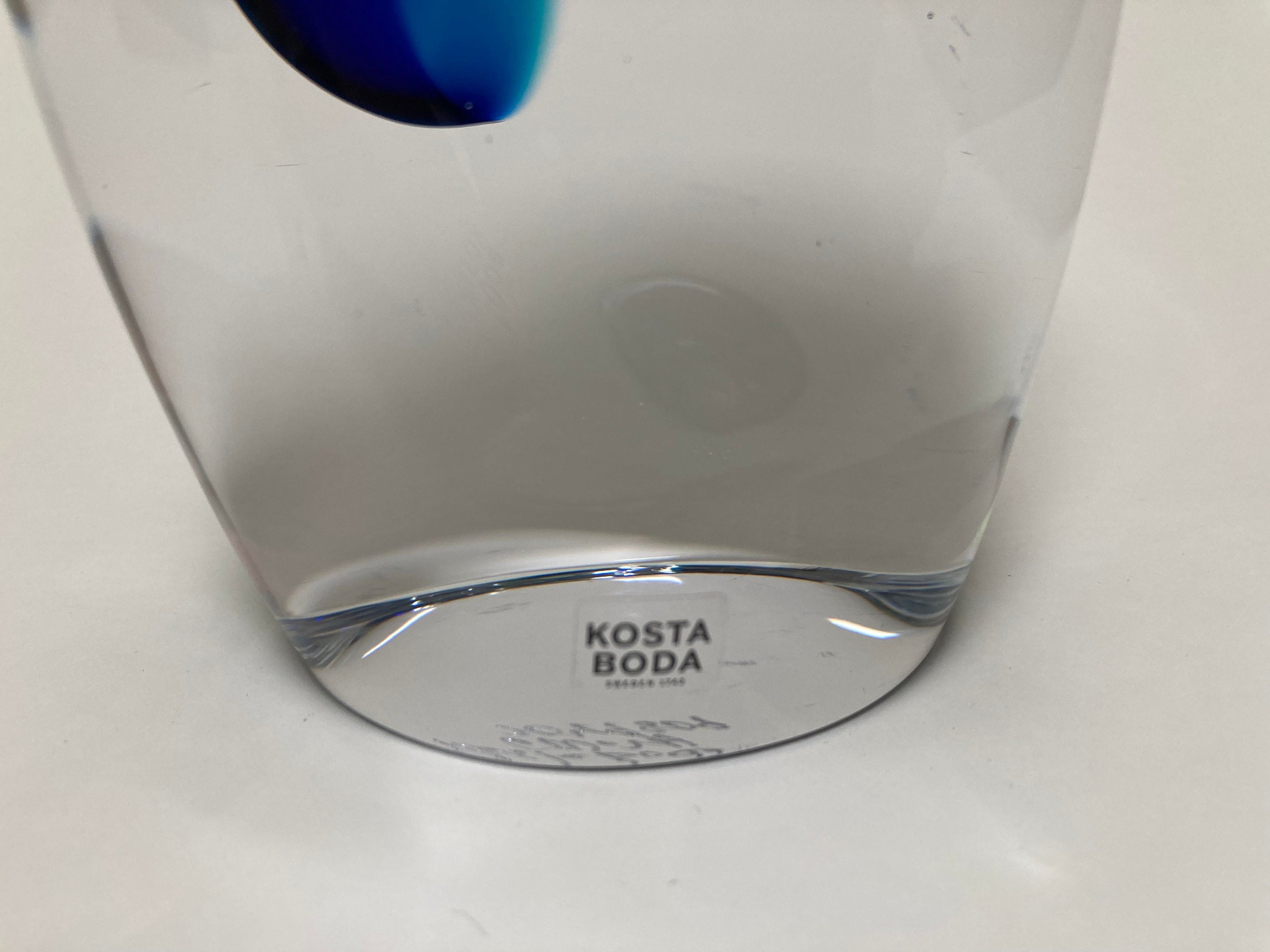 Vintage Kosta Boda Crystal Vase: Signed Göran Wärff 