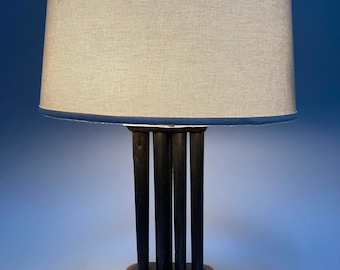 vintage table lamp made from antique eight candle tin mold