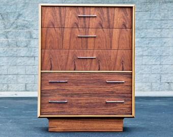 Items Similar To Mid Century Modern Highboy Dresser Tall Solid