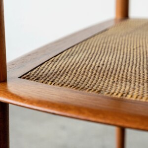 Peter Hvidt & Orla Mølgaard-Nielsen Teak and Cane Side Tables A Pair image 7