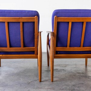 Danish Teak Paper Knife Lounge Chairs by Kai Kristiansen A Pair image 5