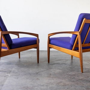 Danish Teak Paper Knife Lounge Chairs by Kai Kristiansen A Pair image 4