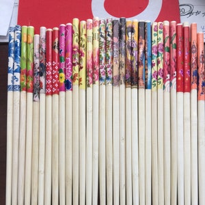 Price Reduction  SALE!!! 100 Pairs Wood  Chinese Chopsticks or Hairsticks----Great  Buy, Great for Crafting--SPECIAL BUY