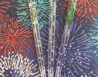 Chinese Transparent Chopsticks OR Hairsticks with 3 Variations of Design with Free Silk Handmade Holder