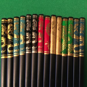 9 Variations Japanese Dragon Very High Standard Chopsticks  w/ Free Handmade Silk Holder